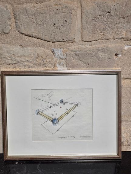 Raymond LOEWY (1893-1986)
Boceto de una mesa de bi