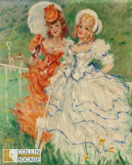Marcel BLOCH (1882-1966) 
Elegante 
Óleo sobre lie