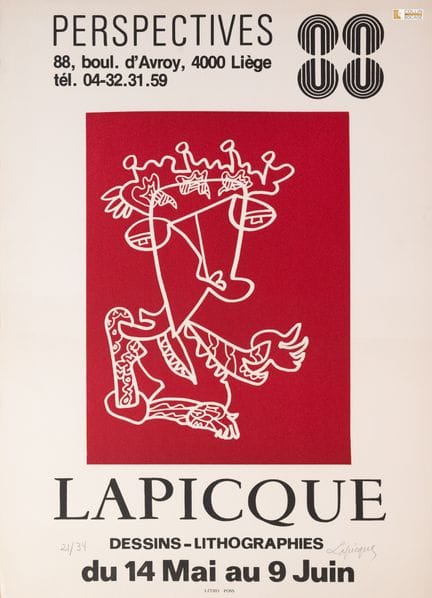 CHARLES LAPIQUES (1898-1988)
 Affiche "Perspective