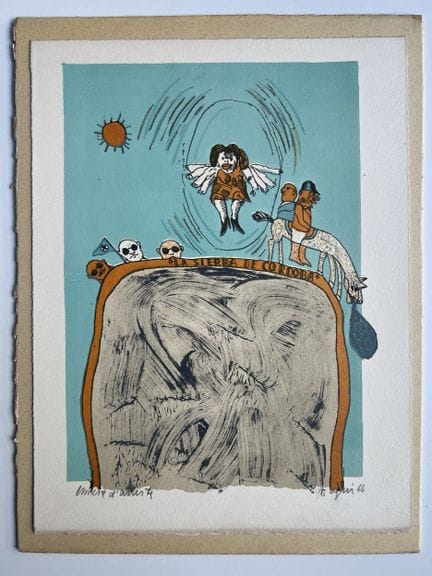 “*”安东尼奥·塞吉（1934-2022）
《科尔多瓦山脉》（第23号），1966年
彩色石版画，纸