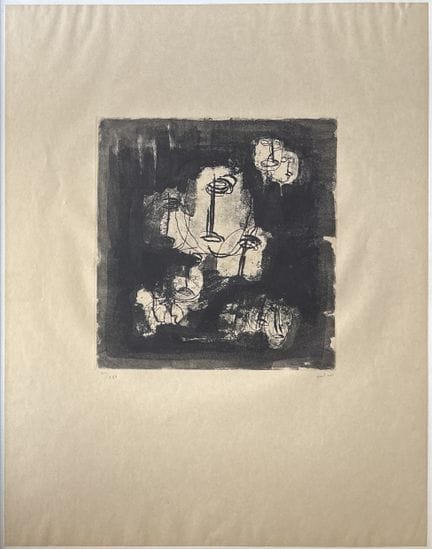 让·福特里耶（1898-1964）
《人质习作》，1942年
纸上版画，署名并编号为 VIII/XX