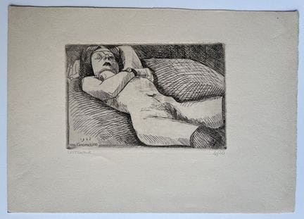 “*”马塞尔·格罗迈尔（1892-1971）
《裸体》，1922年
纸上版画，左下角签名，右下角标注