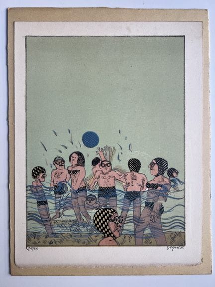 “*”安东尼奥·塞吉（1934-2022）
《夏季 OP 第3号》（第34号），1965年
彩色石版