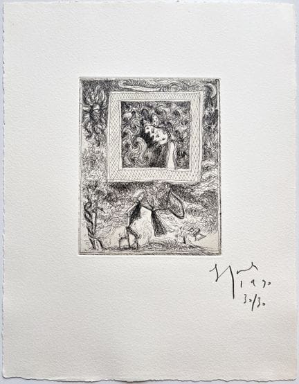 热拉尔·加鲁斯特（Gérard GAROUSTE，1946年出生）
《无题》，1990年
铜版蚀刻与