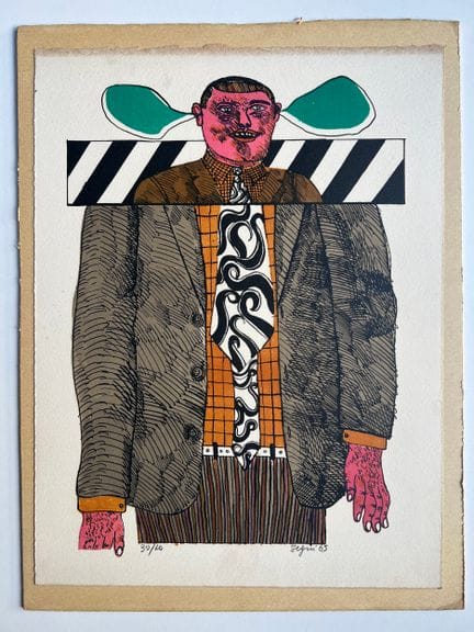 “*”安东尼奥·塞吉（1934-2022）
《耳背》（第31号），1965
纸本彩色石版画，右下角签