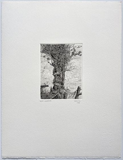 菲利普·莫利茨（1941-2019）
《隐士》，1982年
铜版画，右下角签名并注明日期，左下角标注