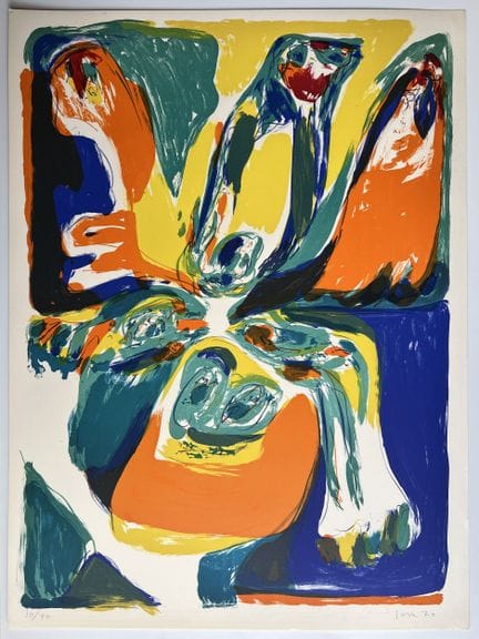 “*”阿斯格·约恩（Asger JORN，1914-1973）
无题，1970年
彩色石版画，纸本，