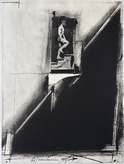 弗拉基米尔·维利科维奇（1935-2019）
《无题》，1989
黑色石版画，画纸底部中央签名、注明