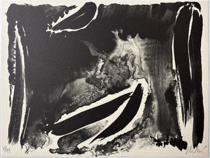 奥利维耶·德布雷（1920-1999）
《大使们》，1989
黑色石版画，纸本，右下角签名，左下角编