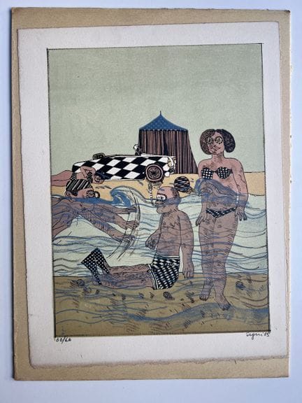 “*”安东尼奥·塞吉（1934-2022）
《夏季 OP 第1号》（第32号），1965年
纸本彩色