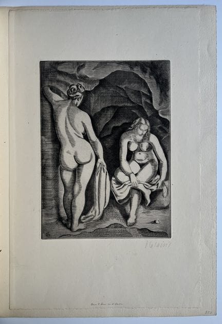 “*”德米特里奥斯·加拉尼斯（1882-1966）
裸体画
纸本版画，右下角签名，底部中央标注“某版