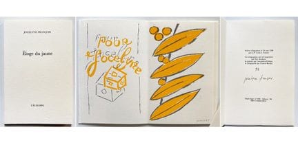 皮埃尔·尼沃莱（1946年出生） / 乔塞琳·弗朗索瓦（1933年出生）
《赞美黄色》
插图集，内含