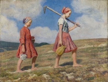 OSZKAR GLATZ (UNGHERESE 1872-1958)
Ragazze contadi