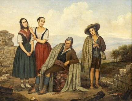SCUOLA CONTINENTALE, XIX SECOLO
Famiglia di contad