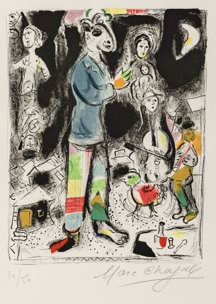 MARC CHAGALL (RUSSE-FRANÇAIS, 1887-1985)
Paysan au
