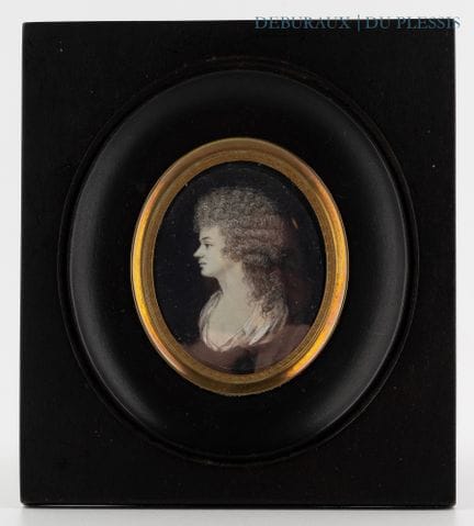 Scuola francese, 1790 circa
Miniatura ovale raffig