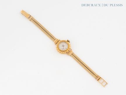 Fanex-watch 
750°/°°黄金女士腕表，圆形表壳配阿拉伯数字时标，手动上链机械机芯，缎