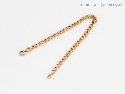 Bracelet maille gourmette en or 750°/°°.
Poids : 3