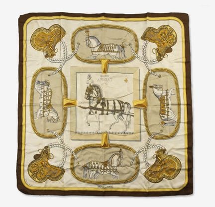 Hermès. Parigi. 
Foulard in seta “Grand apparat” c