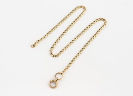 Catena per orologio in oro bicolore 750°/°, maglia