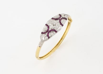 Bracciale a giro apribile in due tonalità d’oro 75