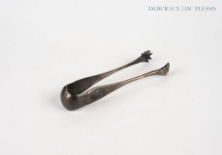 Pinza per lo zucchero in argento 950°/°° decorata 