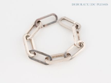 DINH VAN 
Bracelet modèle "Maillon" en argent. 925