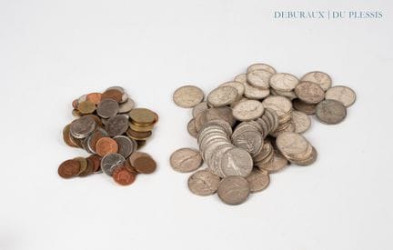 Lot de pièces en argent 
Poids : 781 g.
On y joint