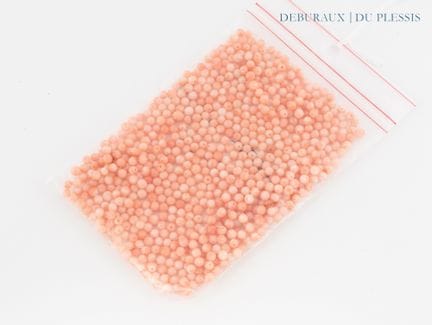 Lot  de 700 perles de corail rose à un trou de 4,2