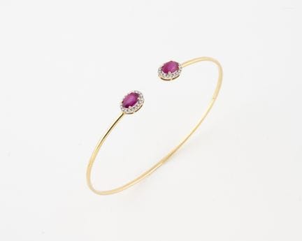 Bracciale a giro apribile in oro 750°/°° imprezios