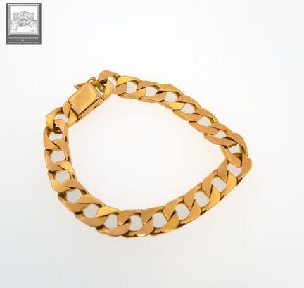 Armband
18 Karat Gelbgold 750/°°°, Adlerkopf-Prüfz