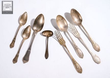 Lot de couverts en argent, poinçon Minerve 1er tit