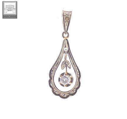 Anhänger
18 Karat Gelb- und Graugold, 750/°°°, Adl