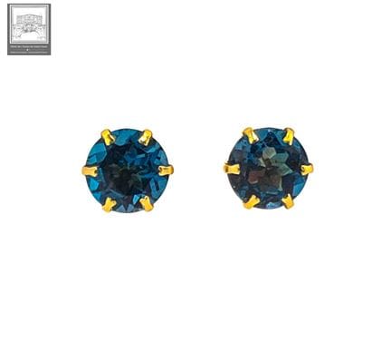 Paire de boutons d'oreilles en or jaune 750°/.(18K