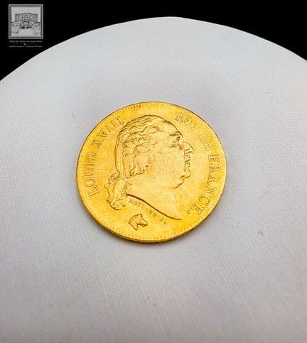 Pièce de 40 Francs or 
Louis XVIII - Lille 1818
Po