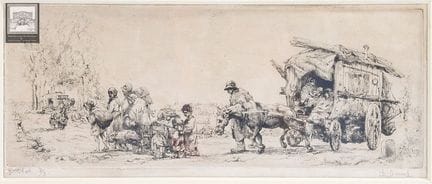 Auguste Brouet
Défilé de romanichels
Gravure à Eau