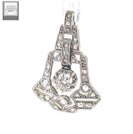 Pendentif Art Déco 
Or et platine 750/°°° ou mieux