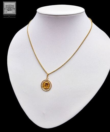Chaîne + pendentif en or jaune 18K 750/°°°
Poinçon