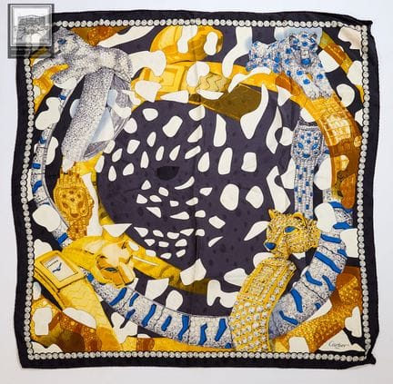 CARTIER Paris
Carré de Soie 
Panthères
Dim. 86x86 