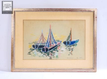 Sepp Vees (1908-1989)
Honfleur 
Matita grassa su c