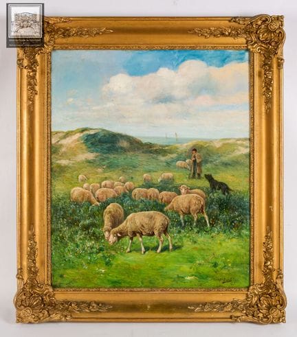 Edouard  Schoeffel  Deniel
Pecore al pascolo a Lef