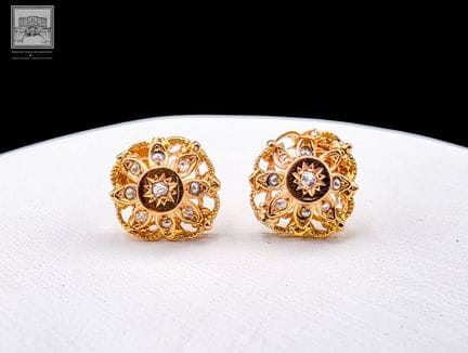 Paire de boucles d'oreille en or jaune 18K 750°°°
