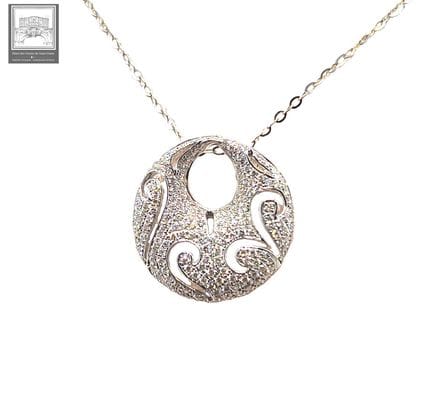Wunderschöne Halskette aus 750°/ (18 K) Weißgold, 
