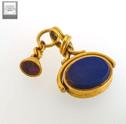 Double cachet de pouce en or 18K 750/°°°
Poinçon t