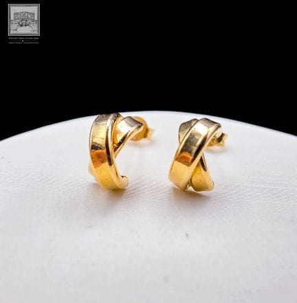 Paire de boucles d'oreilles en or jaune 18K 750/°°