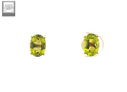 Paar Ohrknöpfe in Gelbgold 750°/.(18K) 1g mit Peri
