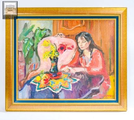 Pierre CORNU (1895 - 1996)
Giovane donna con mazzo