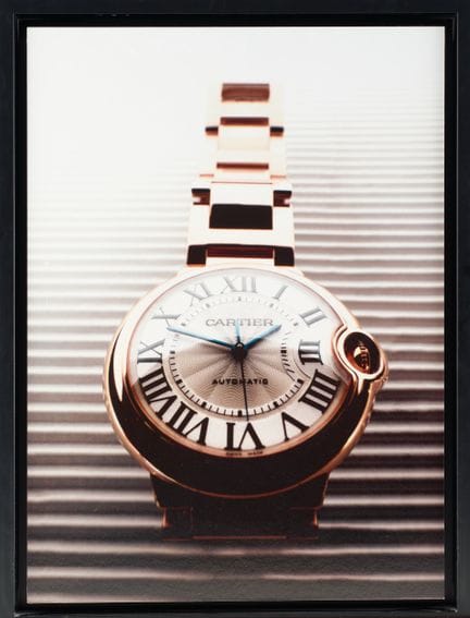 据卡地亚（CARTIER）介绍
描绘一款“蓝气球”（Ballon Bleu）腕表的画作
面板上的照片