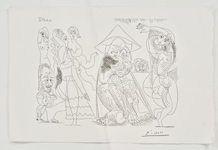 巴勃罗·毕加索（1881-1973）
《中国帽》
黑色石版画，版面上签名
33.5×50 厘米
（有