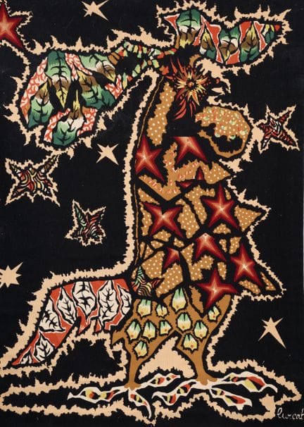 让·吕尔卡（1892-1966）
《号角乐队》
羊毛印花挂毯
巴黎科罗特版，编号295B，缎带上签名